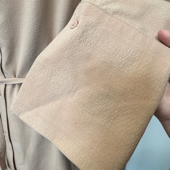 OAK + FORT Long Sleeve Shirt Dress Rose - Picture 8 of 10